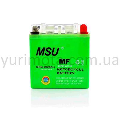 Акумулятор 5A 12N5L-BS (YB5L-BS) MSU гелевий Акумулятор 5A 12N5L-BS (YB5L-BS) MSU гелевий