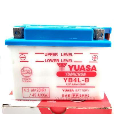 Акумулятор 4.2Ah YUASA YB4L-B (-18 ° C) Акумулятор 4.2Ah YUASA YB4L-B (-18 ° C)