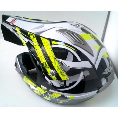  Шолом кросовий LS2 MX433 STRIPE, BLACK HI-VIS YELLOW 